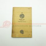 Original Driver'S Handbook: MGA (Twin Cam)
