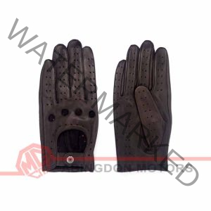 Leather (Lambskin) Driving Gloves - Brown