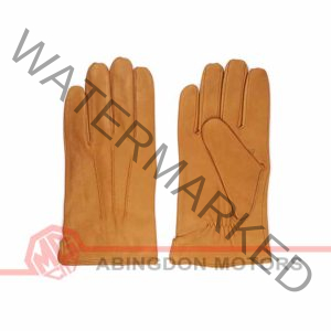 Lined Lambskin Leather Gloves - Tan